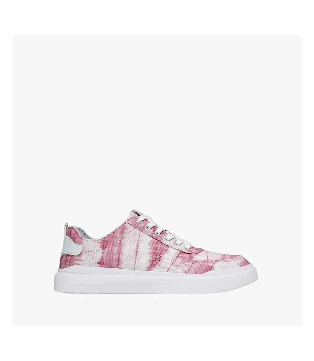 Womens/ladies grandpro rally tie dye canvas court trainers pink/optic white Cole Haan