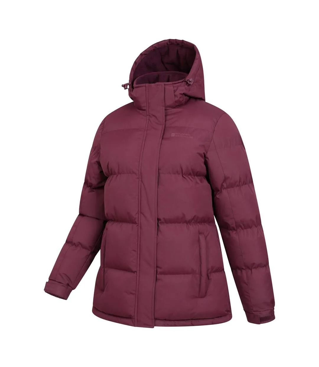 Womens/ladies waterproof padded jacket burgundy Mountain Warehouse