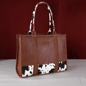 Wrangler Cow Print Concealed Carry Wide Tote